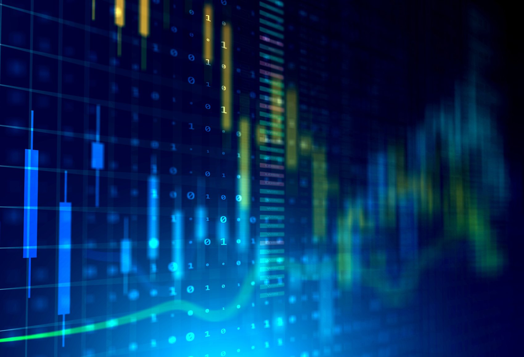 Image of an abstract representation of financial data