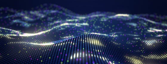 digital rendering of an abstract data wave