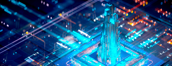 3D computer chip image